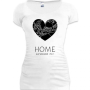 Подовжена футболка з серцем Home Кривий Ріг