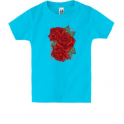 Дитяча футболка з принтом Троянди арт