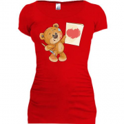 Подовжена футболка Плюшевий ведмедик і картина