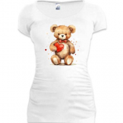 Подовжена футболка Плюшевий ведмедик з серцем (2)