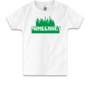Дитяча футболка Minecraft Green Logo