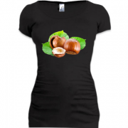 Подовжена футболка з лісовими горіхами