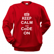 Світшот Keep calm and code on
