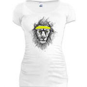 Подовжена футболка лев-хіпстер (2)
