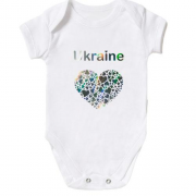 Дитячий боді Ukraine - серце (голограма) (голограма)