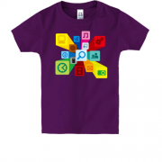 Дитяча футболка з іконками програм
