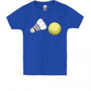 Дитяча футболка з тенісним м'ячем і воланчиком