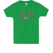 Дитяча футболка з шосейним велосипедом