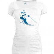Подовжена футболка з дівчиною лижником