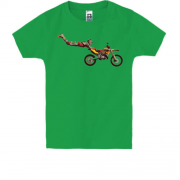 Дитяча футболка з мотоциклістом що робить трюк 2