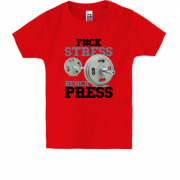Дитяча футболка для качалки "F#ck stress - bench press"